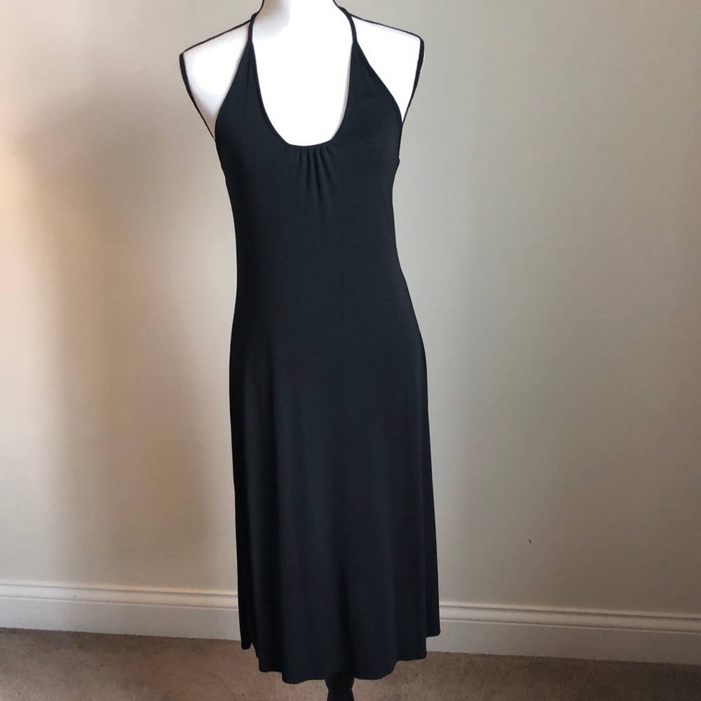 Banana Republic Black Halter Cocktail Dress